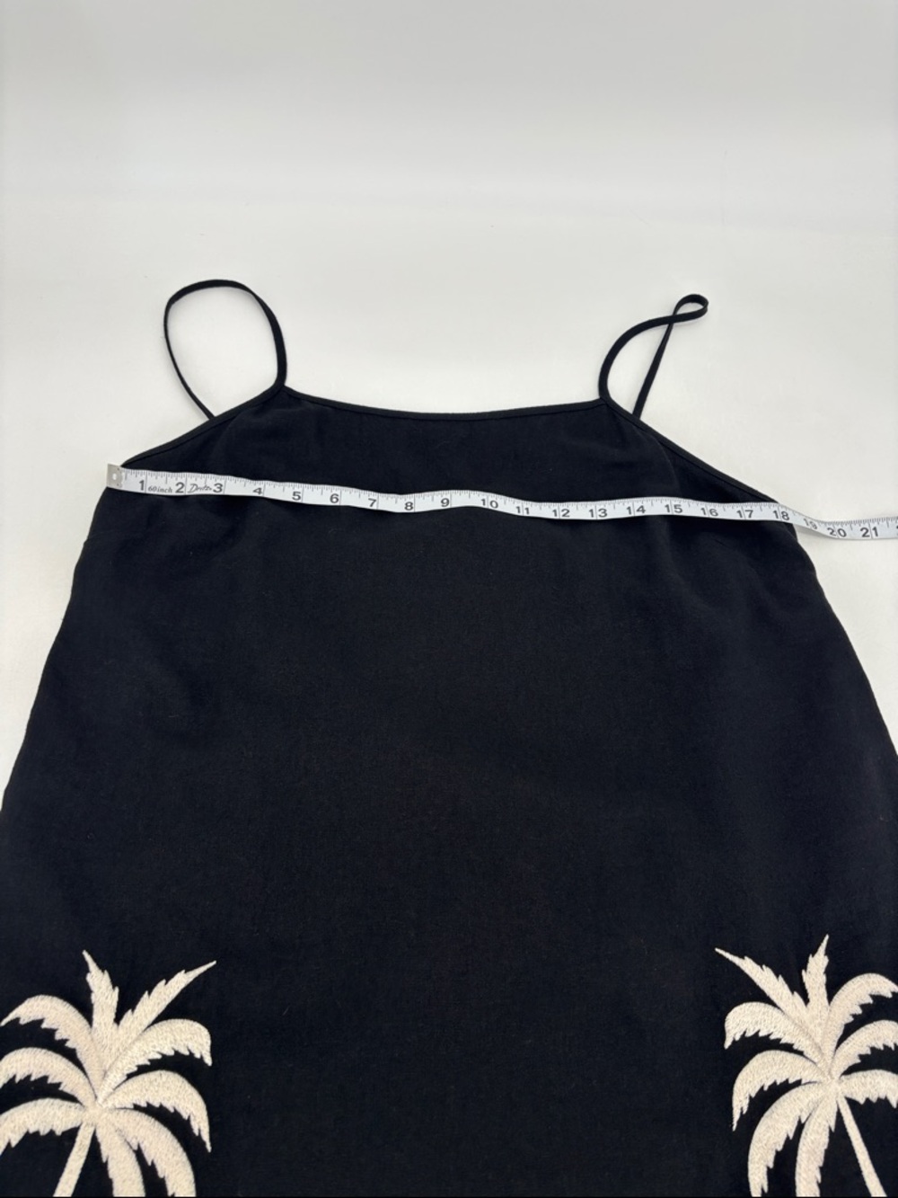 Calypso St. Barth Coastal Chic Boho Linen  Embroidered Tropical Print Mini Dress - Picture 12 of 14